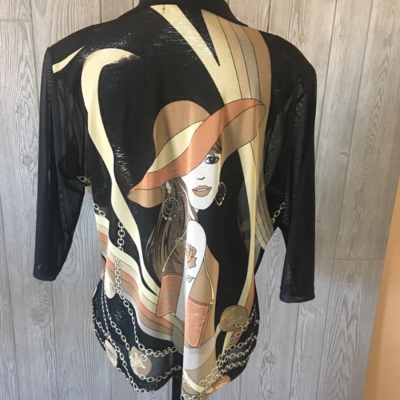 Vintage Bee Australia Casual Fashion Blouse Size M - Picture 8 of 8